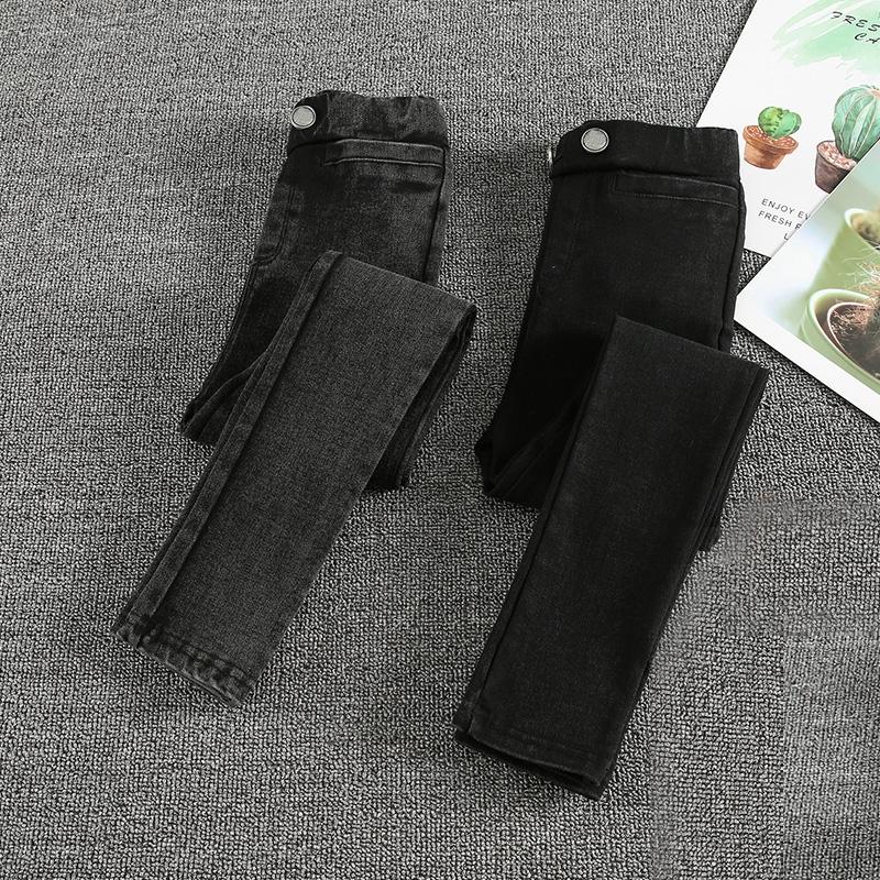 Girls' Denim Cigarette Pants 2022 New Western Style Children's Spring and Autumn Korean Version Black Underpants Medium and Large Children's Pants