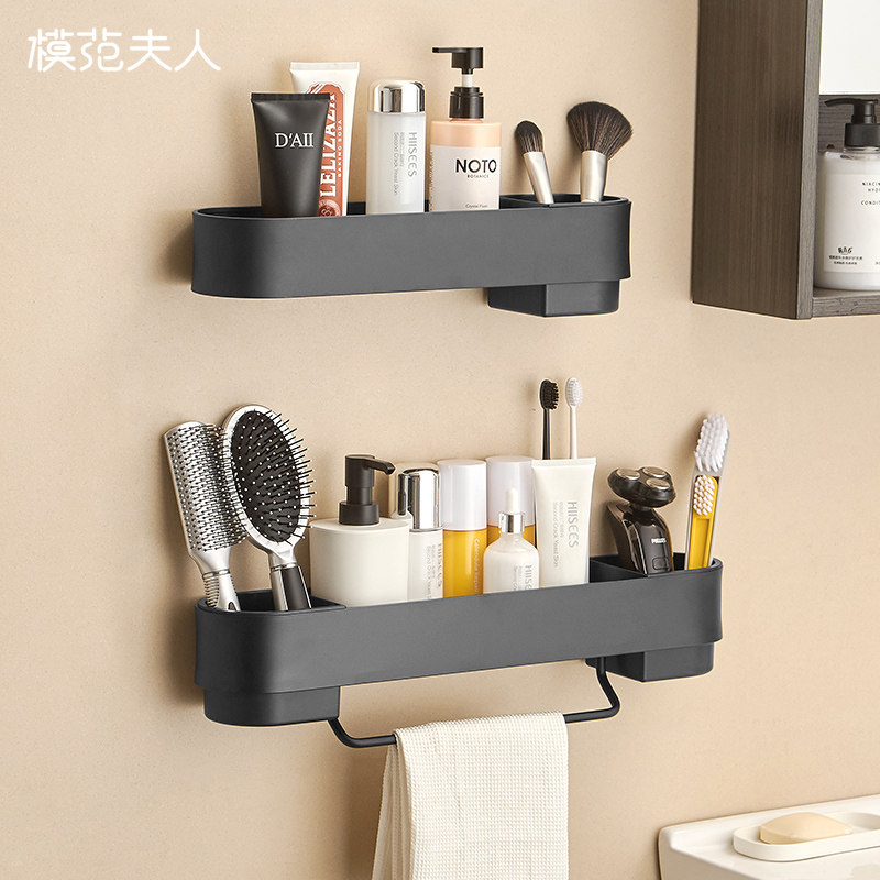 Makeup Room Shelf Wall-mounted Bathroom Dresser COMB FRAME WASH TABLE MIRROR FRONT MAKEUP COSMETIC STORAGE LAYER SHELF DEVINER