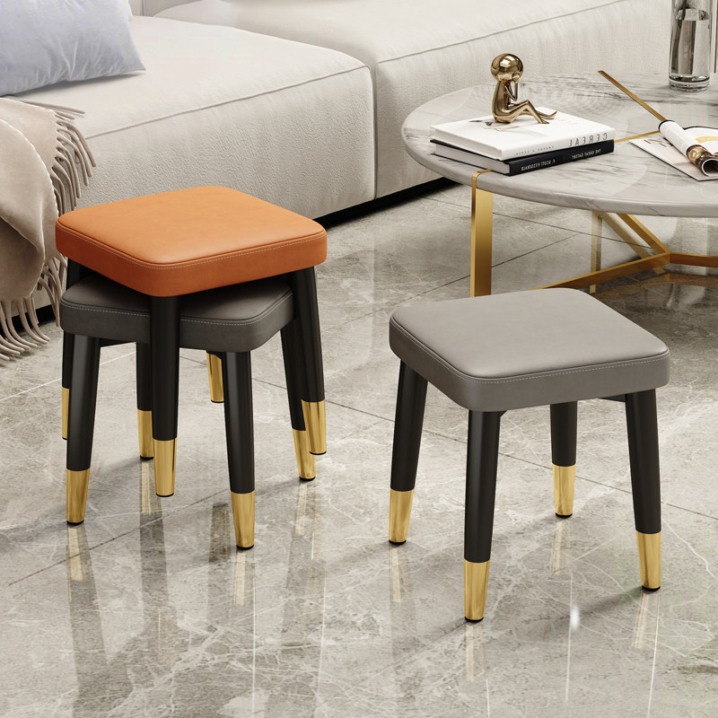 Household children's small stool can be stacked light luxury bench dining table round stool creative square stool shoe change small low stool sofa stool