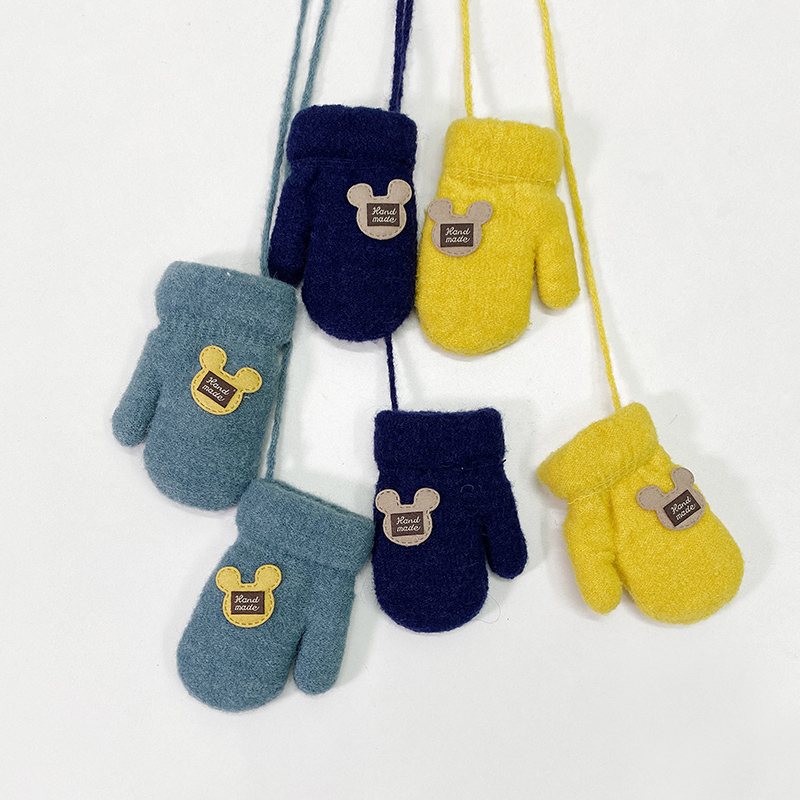 ベビー手袋冬用 1 ～ 2 歳の赤ちゃん男の子と女の子用のベビー手袋、暖かく保つためのベルベットの裏地付き 3 歳の子供用ニット手袋