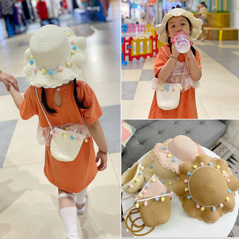 卷糖果 女宝宝可爱夏季薄款遮阳帽+包包套装 天猫优惠券折后￥20.5包邮（￥25.5-5）多款可选