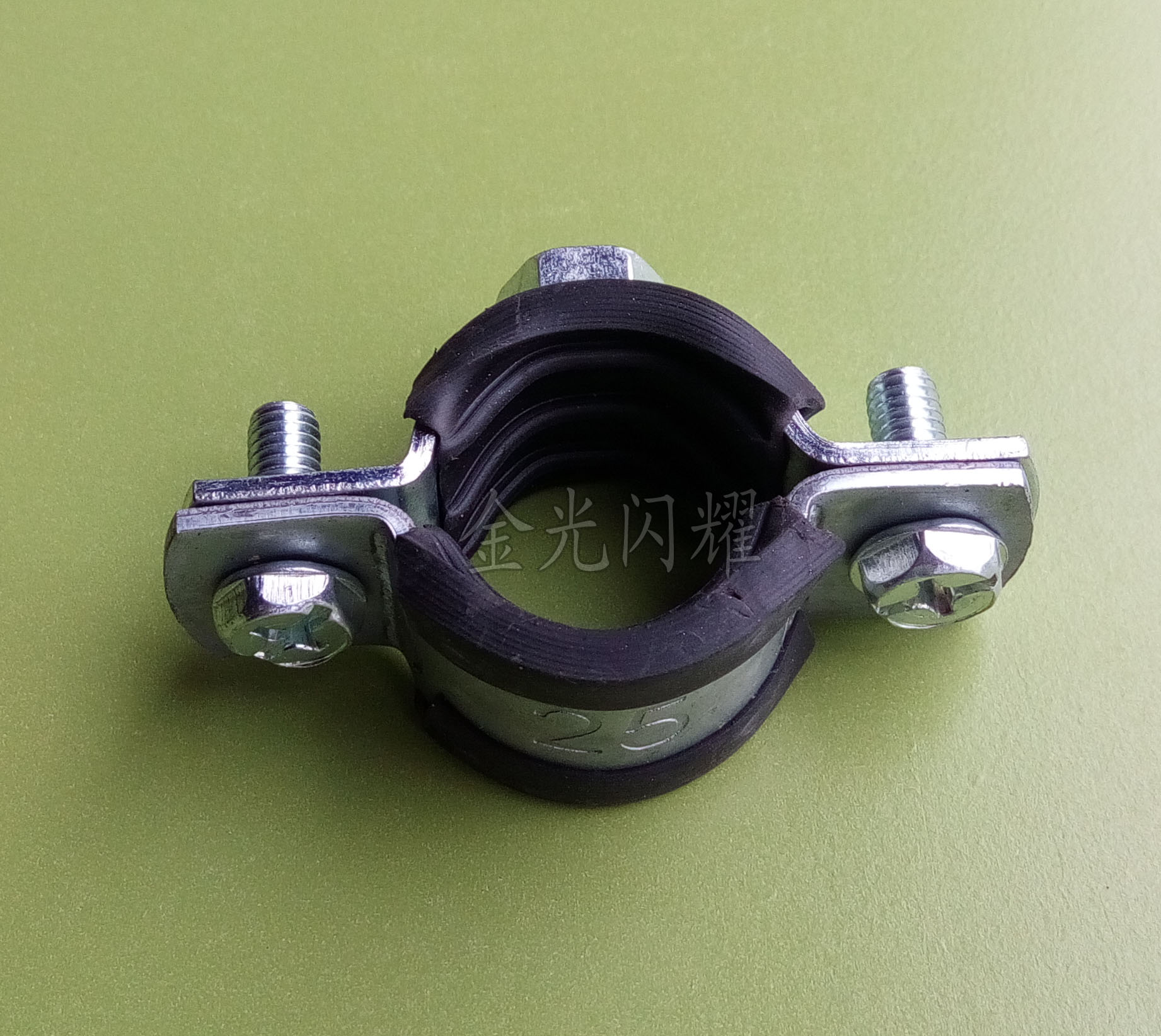 Metal pipe card pipe clamp thickened 2mm national standard fixed PE PVC PPR iron pipe card Heavy galvanized wall hanging hoop