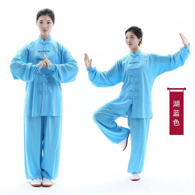 Cotton and silk Taiji clothing for men and women in spring and summer Chinese style Taijiquan clothing martial arts training clothing group performance clothing female