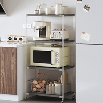 Stainless steel shelves kitchen storage racks multi-layer storage racks floor-standing household pot racks living room storage cabinets balcony shelves