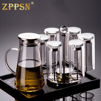 Italy ZPPSN cold water kettle set boiling water cup double heat-resistant explosion-proof glass teacup cold water kettle household