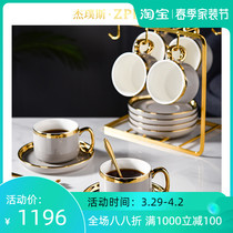 ZPPSN Coffee Cup Suit Eurostyle Small Luxury Home Upscale Lower Afternoon Tea Tea Set Light Lavish Ceramic Cup Courtesy Kit