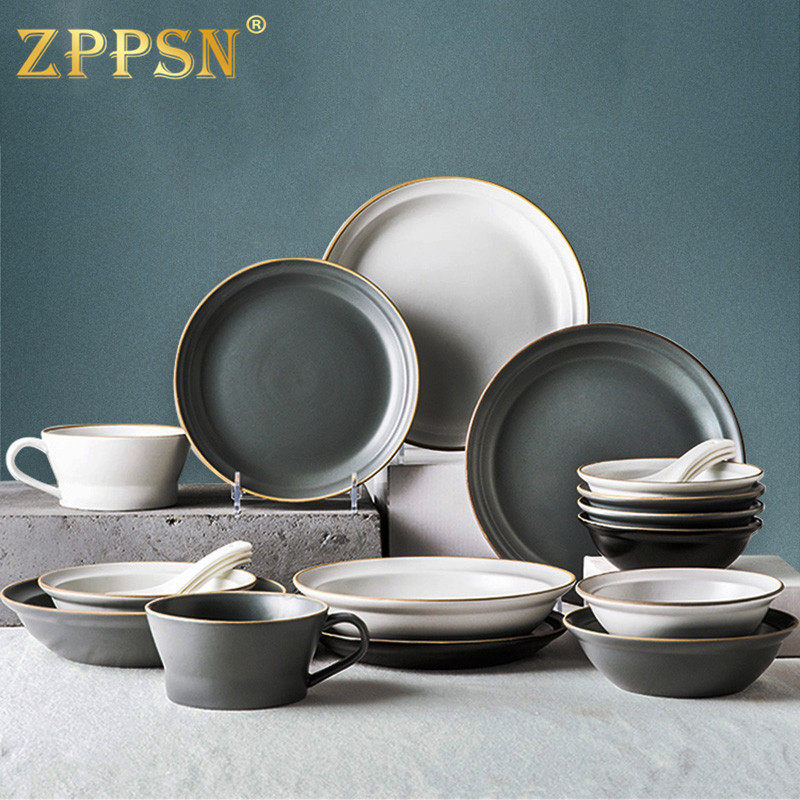 Italian ZPPSN Bowl Creative Nordic Modern Simple Personality Bowl Set Home Gift Plate Bowl Chopsticks