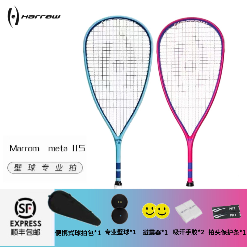 ハロー メタ 115g スカッシュラケット、オールカーボン製、ハイエンドプロ仕様、初心者、男性、女性、競技者向け