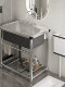卫生间落地洗手盆洗手间厕所浴室水池304不锈钢水槽出租房带支架