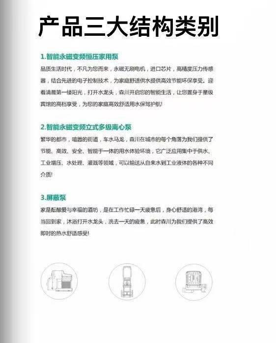 Бустерный насос 森川sca750g永磁变频不锈钢增压水泵 自来水管道家用全自动静音 Morikawa