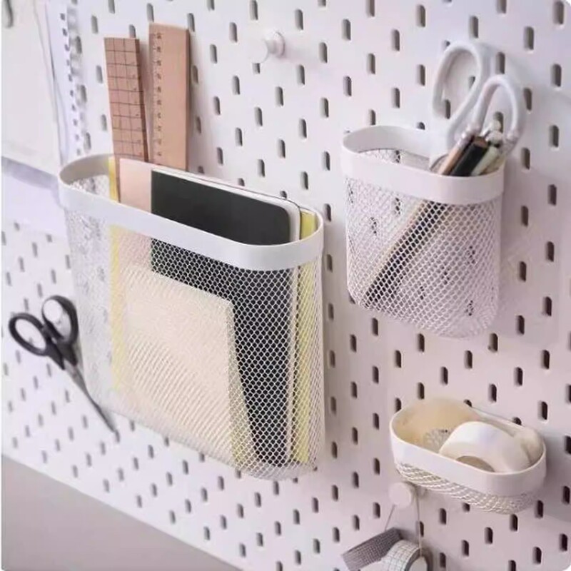 Suitable for Ikea Pegboard Accessories, Metal Hooks, Sideboard, Coffee Storage Rack, Scaldy's Storage Hanging Basket Box