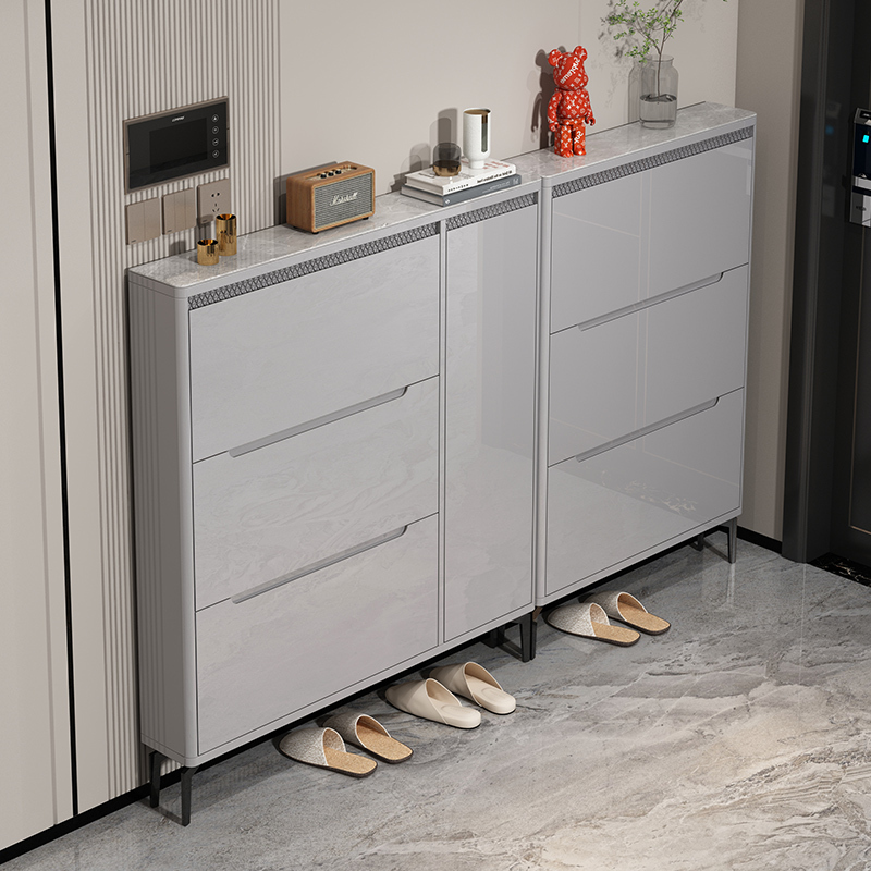 Ultra-Thin Shoe Cabinet for Home Entrance, Small Flip-Top Model, Extremely Narrow 17cm, Integrated Wall-Mounted Cabinet for Entryway Ultra-Thin Shoe Cabinet for Home Entrance, Small Flip-Top Model, Extremely Narrow 17cm, Integrated Wall-Mounted Cabinet for Entryway