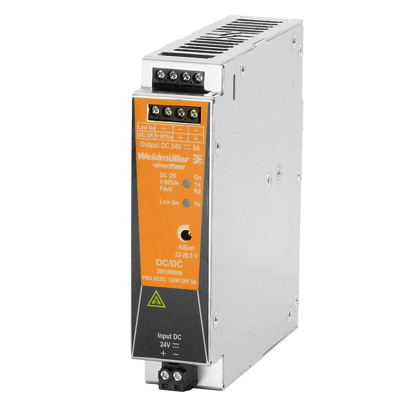 2001800000 Weidmüller PRO DCDC 120W 24V 5A Weidmüller DC DC Converter