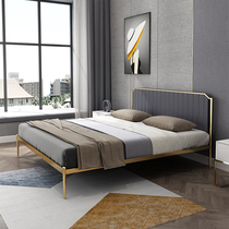 Nordic style modern simple light luxury bed small apartment master bedroom double bed net red iron bed single iron frame bed