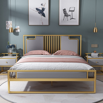 Nordic iron bed light luxury modern simple single bed 1 5 meters Net red ins bedroom double bed 1 8 iron bed frame