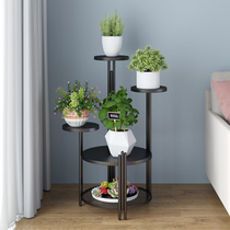 Indoor living room balcony fleshy green flower shelf modern simple light luxury ornaments floor-to-ceiling multi-layer shelf