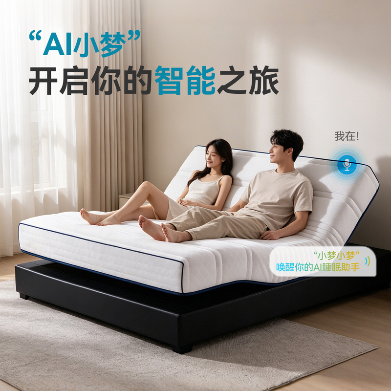 Schroni Smart Mattress with Electric Adjustable Height, Fully Automatic Massage, Multifunctional Zero Gravity Ai Integrated System