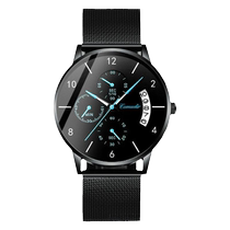 Ultra-thin new hot-selling trendy fashionable simple watch mens Korean version student quartz watch calendar luminous waterproof trend