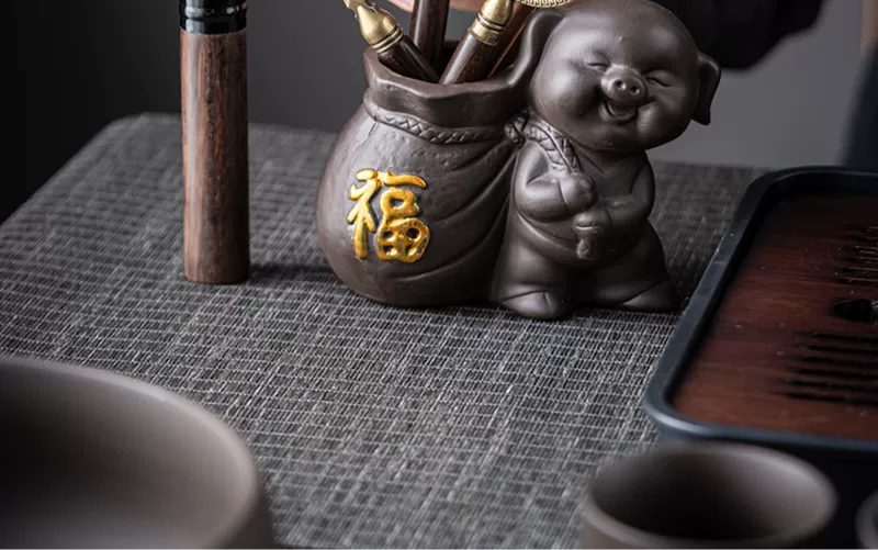 Ánh Sáng Cao Cấp Khí Quyển Cát Tím Kung Fu Trà Văn Phòng Nhà Khay Trà Ấm Trà Nồi Trà Pha Hộp Quà Tặng bộ ấm trà gốm tử sa