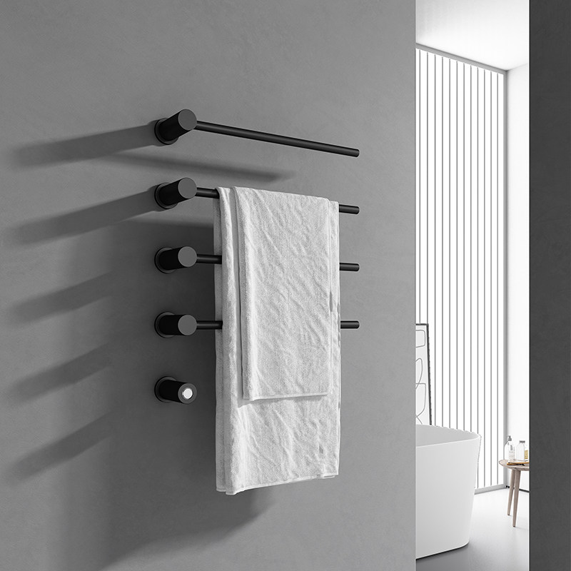 Pre-embedded concealed electric hot towel rack heating drying rack Home dressing room Intelligent bath towel rack thermostatic sterilization disinfection