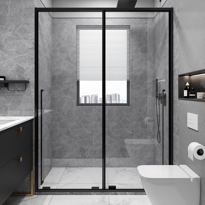 One-shaped shower room overall bathroom dry and wet separation suitable for Changhong glass bathroom sliding door