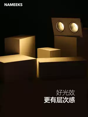 cob bile dart lamp double head led embedded grid lamp spotlight without main lamp lighting design home living room deep anti-glare