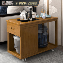 Retro Chinese tea water table tea table modern minimalist tea water cabinet Boiling Water Table Edge A Few Mobile Tea Table Living Room