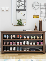 Changing shoes stool Home doorway Easy Nordic solid wood shoe rack can be seated minimalist entrance door integrated with shoes and stool shoes cabinet