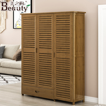 Shoe cabinet Domestic doorway Large-capacity shoe rack Sub-containing multilayer solid wood Easy Economy Type Dormitory Shelf Dust Resistant