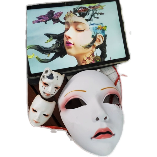 Этническая мультяшная маска в стиле древности, популярно в интернете, стиль Лолита