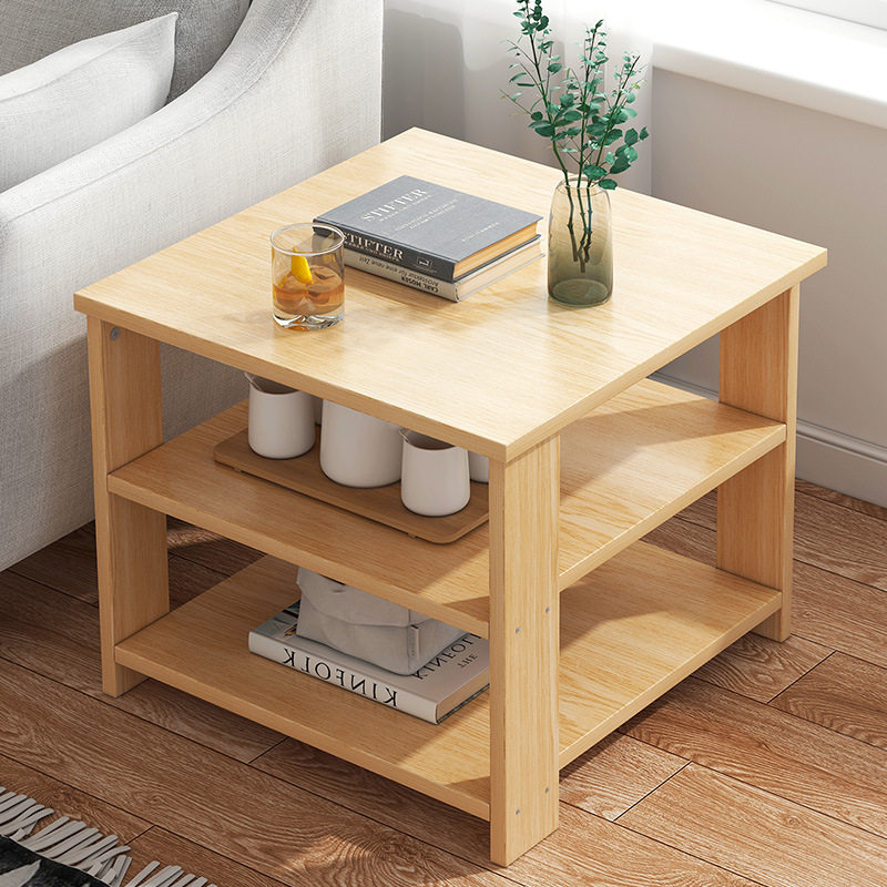 Small tea table minimalist Nordic small family style living room sofa edge a few cabinets bedroom square tea table bed head cabinet Easy small square table
