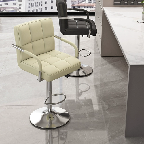 Барный стул подъемный, современный простой стул со спинкой, стульчик для кассы, стульчик для кормления, домашний вращающийся подлокотник, фонарик, стул для мозга