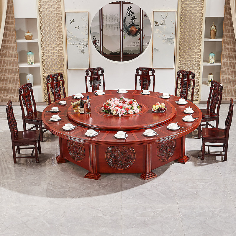 Soliku New Chinese Hotel Electric Table Hotel Club Restaurant 15 people automatically rotates the round table