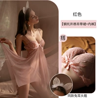 Абрикосовое платье-комбинация, нижнее белье, ободок