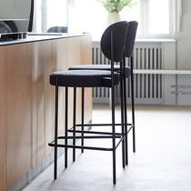 Nordic simple household bar chair Fashion creative high stool Light luxury bar chair Modern front desk net red bar chair
