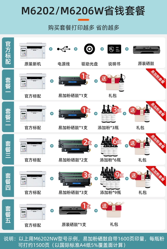 Ben Hình m6202nw máy in laser đơn sắc sao chép quét một máy có thể kết nối không dây điện thoại máy tính wifi phổ nhỏ văn phòng nhà nhỏ sinh viên nhà a4 thương mại triple