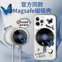 Apple 12promax mobile phone shell Magsafe magnetic pins wind suitable for iPhone12pro transparent full package ultra-thin 12 creative woman protective sleeve anti-fall por all