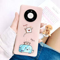 Huawei mate40pro new phone shell liquid silicone gel mate30 cartoon full package camera mt40pro anti-fall camera male and female soft shell personality creative m30 protective sleeve