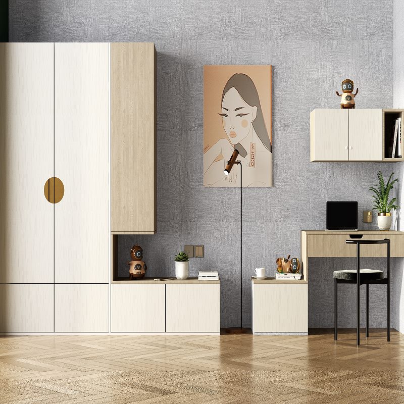 Wardrobe sticker self-adhesive kitchen integral cupboard cabinet door waterproof and anti-oil wood grain door sticking cabinet furniture renovated adhesive film change color