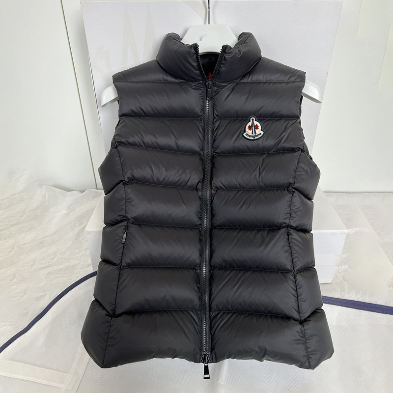 Gha Vest Jacket Matte Black Lia Stand Collar Waist-Cinching Slimming 90% Goose down Women's Gha Vest Jacket Matte Black Lia Stand Collar Waist-Cinching Slimming 90% Goose down Women's