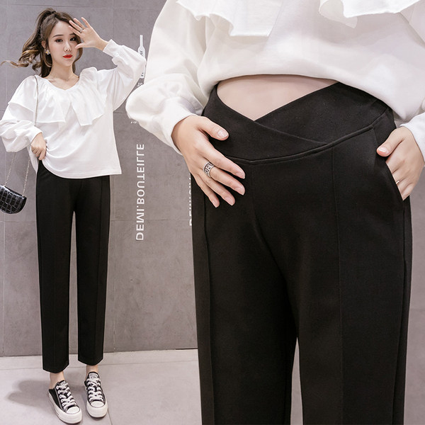 ເພີ່ມນ້ໍາຫນັກແລະເພີ່ມ 200 ປອນຂອງກາງເກງແມ່ໃສ່ນອກຊຸດກາງເກງຂາກວ້າງໃນລະດູຮ້ອນແມ່ແບບ trendy mom low-waist work leggings casual leggings