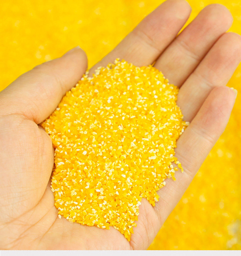 Premium Yellow Waxy Corn Grits 500g Coarse Grain Cornmeal for Congee and Baking details
