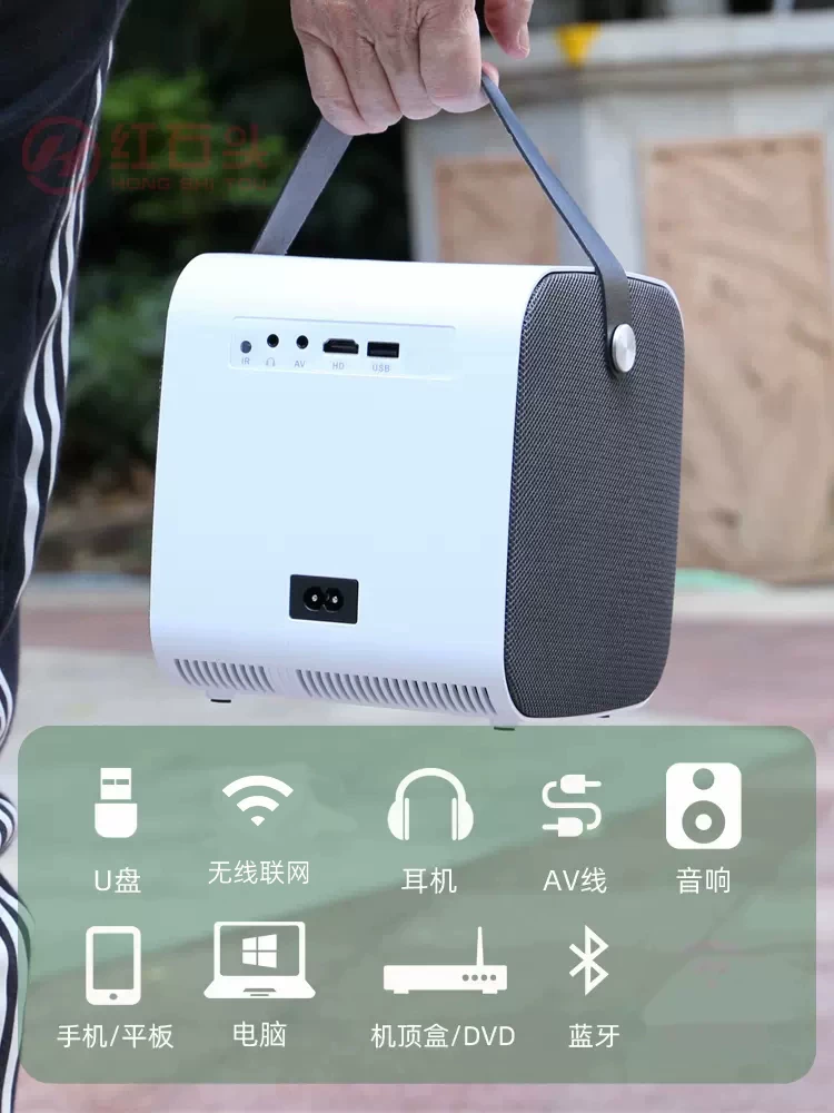 Duding Q3 Android Smart Projector Mobile Wireless Same screen WiFi Internet Integrity Machine Microbium Home Cinema Game Entertainment Dormitory Student bedroom watching TV