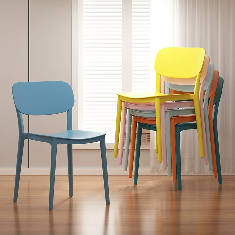 Nhựa dày tựa lưng hộ gia đình có thể xếp chồng lên nhau ghế Bắc Âu thời trang hiện đại đơn giản dành cho người lớn ghế ăn sáng tạo bàn ghế ghế ăn nhập khẩu bàn ăn tròn 