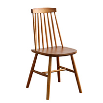  Light luxury all solid wood dining chair Household dining room chair Nordic modern minimalist Windsor chair stool backrest chair Walnut