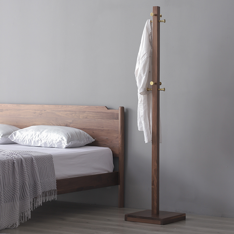 Hanghanger Ground Floor Bedroom Chinese Light Lavish Cloister Hat Rack Black Walnuts Wood Hanger Solid Wood Indoor Home genguan doorway