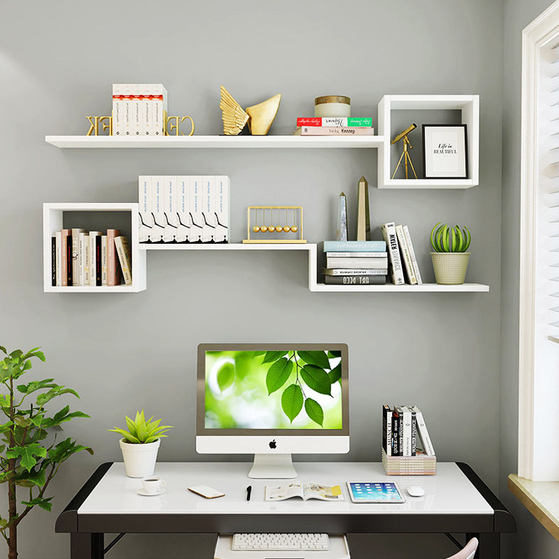 Wall bookshelf hanging wall shelf living room dining room TV background wall wall hanging wall shelf wall cabinet wall decoration