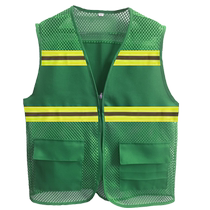 Sanitation vest summer mesh breathable property cleaning vest gardening work clothes vest summer green net
