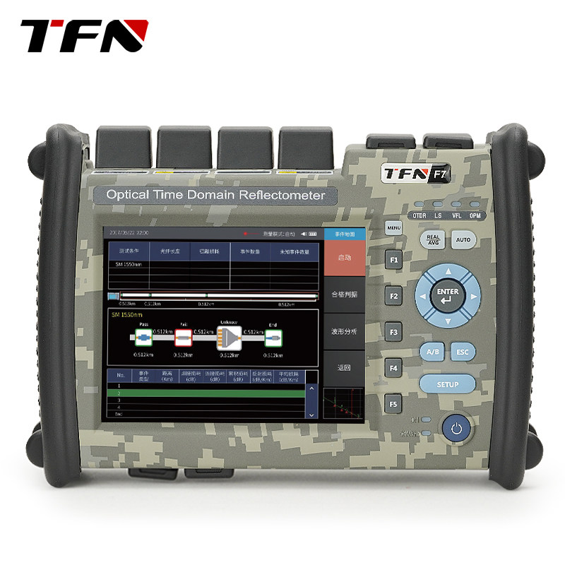 TFN OTDR Optical Time Domain Reflectometer F4 F7 High-end Telecom-grade Optical Fiber Detector Tester 3 meters to 100 kilometers Optical Cable Doctor with Light Test Single-mode Multi-mode Integrated Troubleshooting