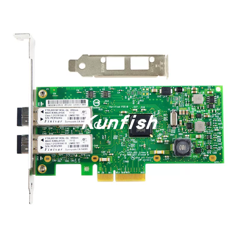 Kunfish PCI-EX4 двойной порт гигабол-файбер сетевой адаптер Intel I350AM2 оригинальный чип двойное соединение LC II350F2-SFP